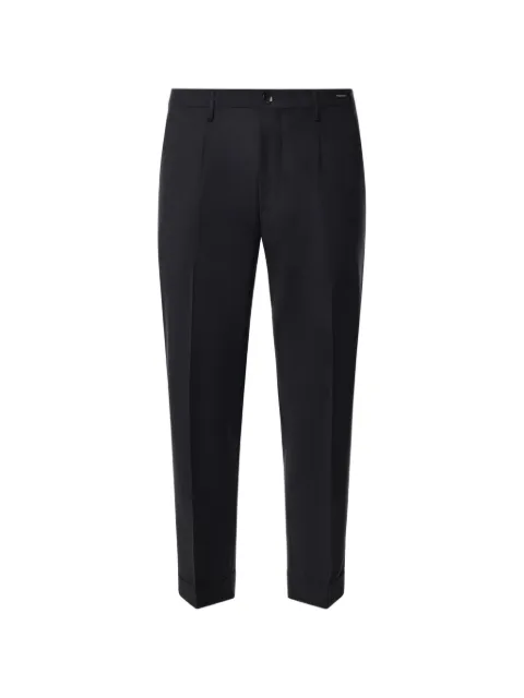 michael coal pleated turn-up trousers