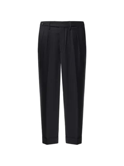 michael coal pleated turned-up trousers
