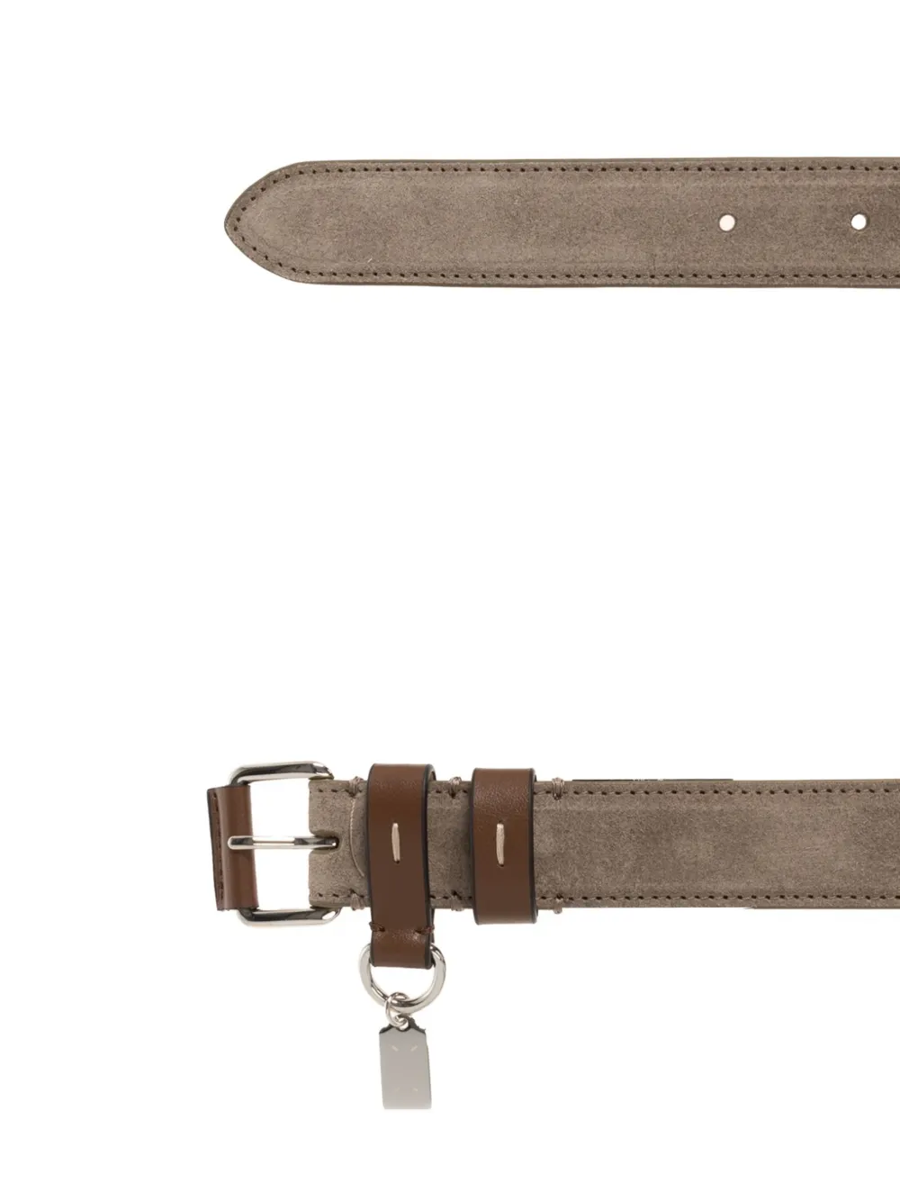Maison Margiela Leren riem Grijs