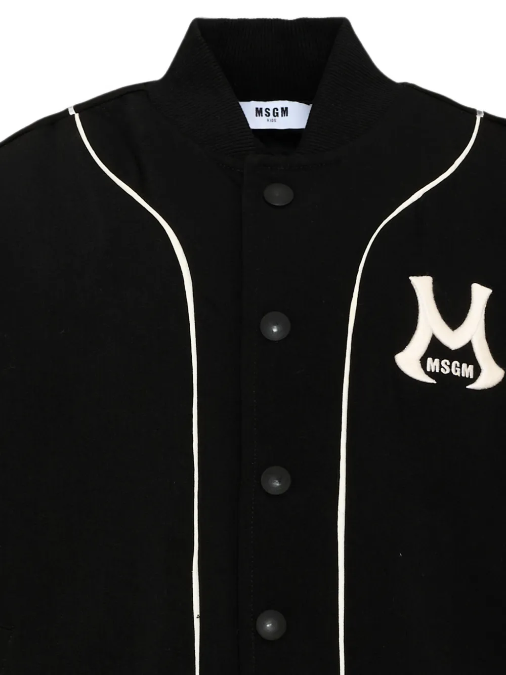 MSGM Kids Bomberjack met logopatch Zwart