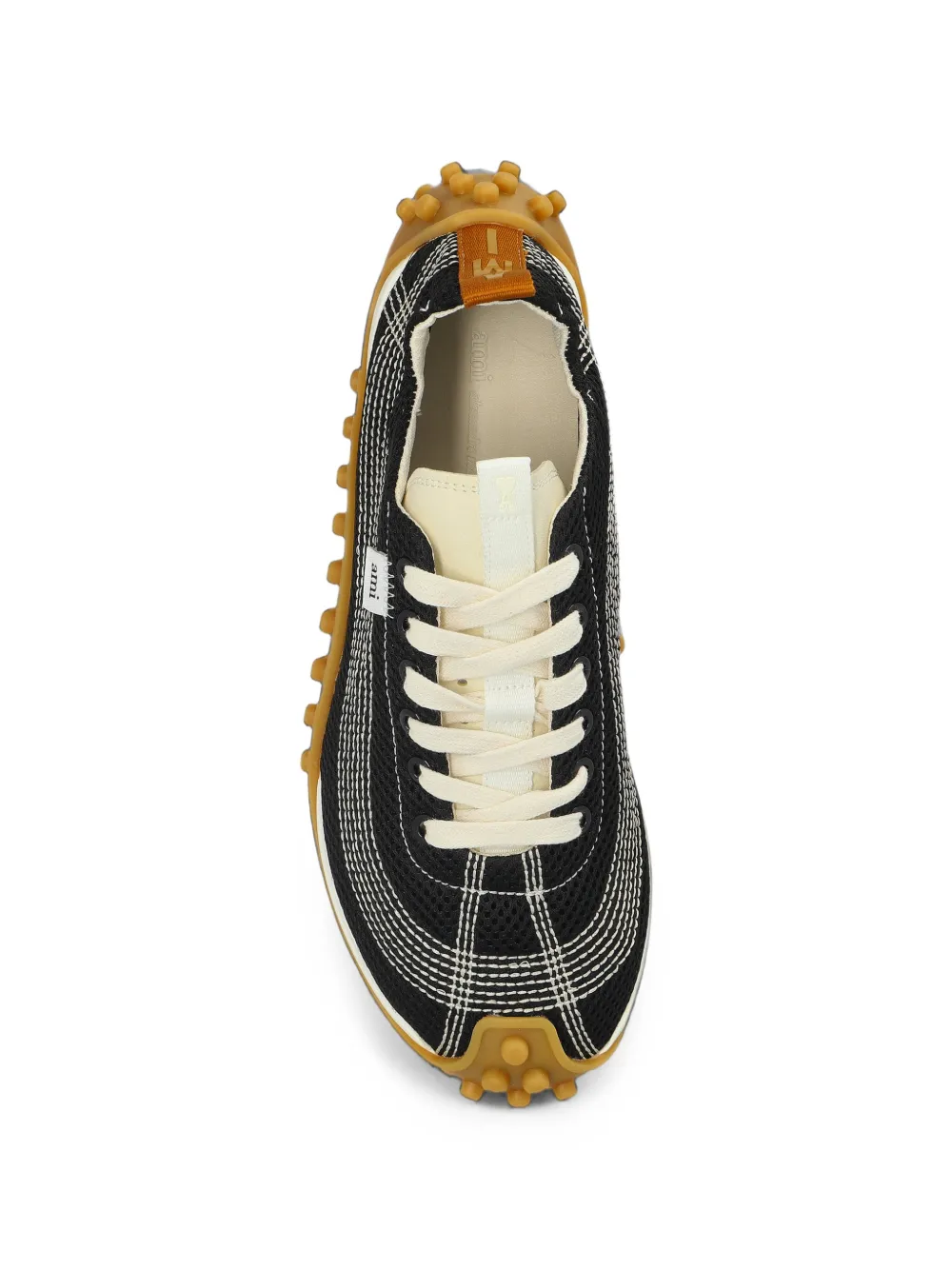 AMI Paris black mesh Mirage sneakers Zwart