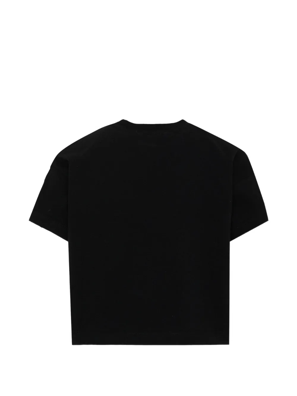 MSGM Kids T-shirt met logo van stras Zwart