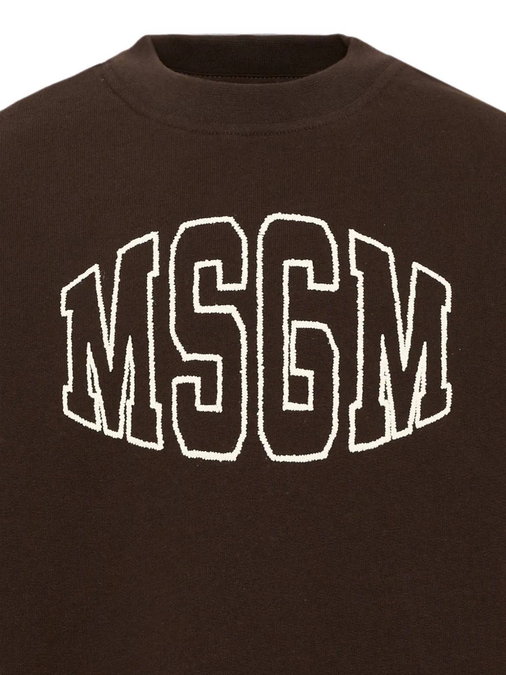 MSGM Kids Sweater met geborduurd logo Bruin