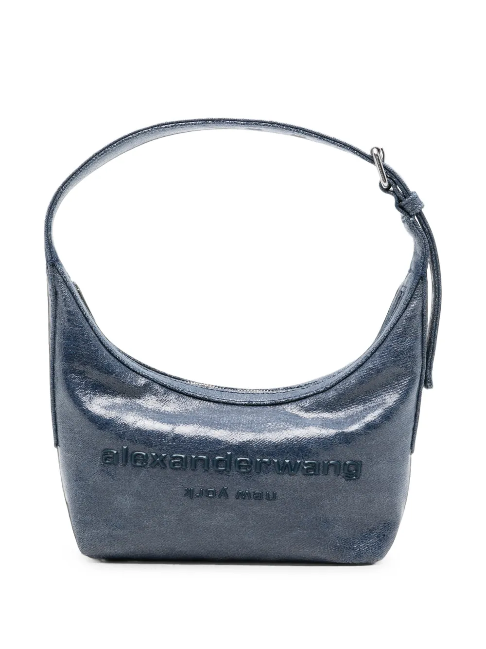 Alexander Wang Borsa a spalla con logo goffrato - Blu