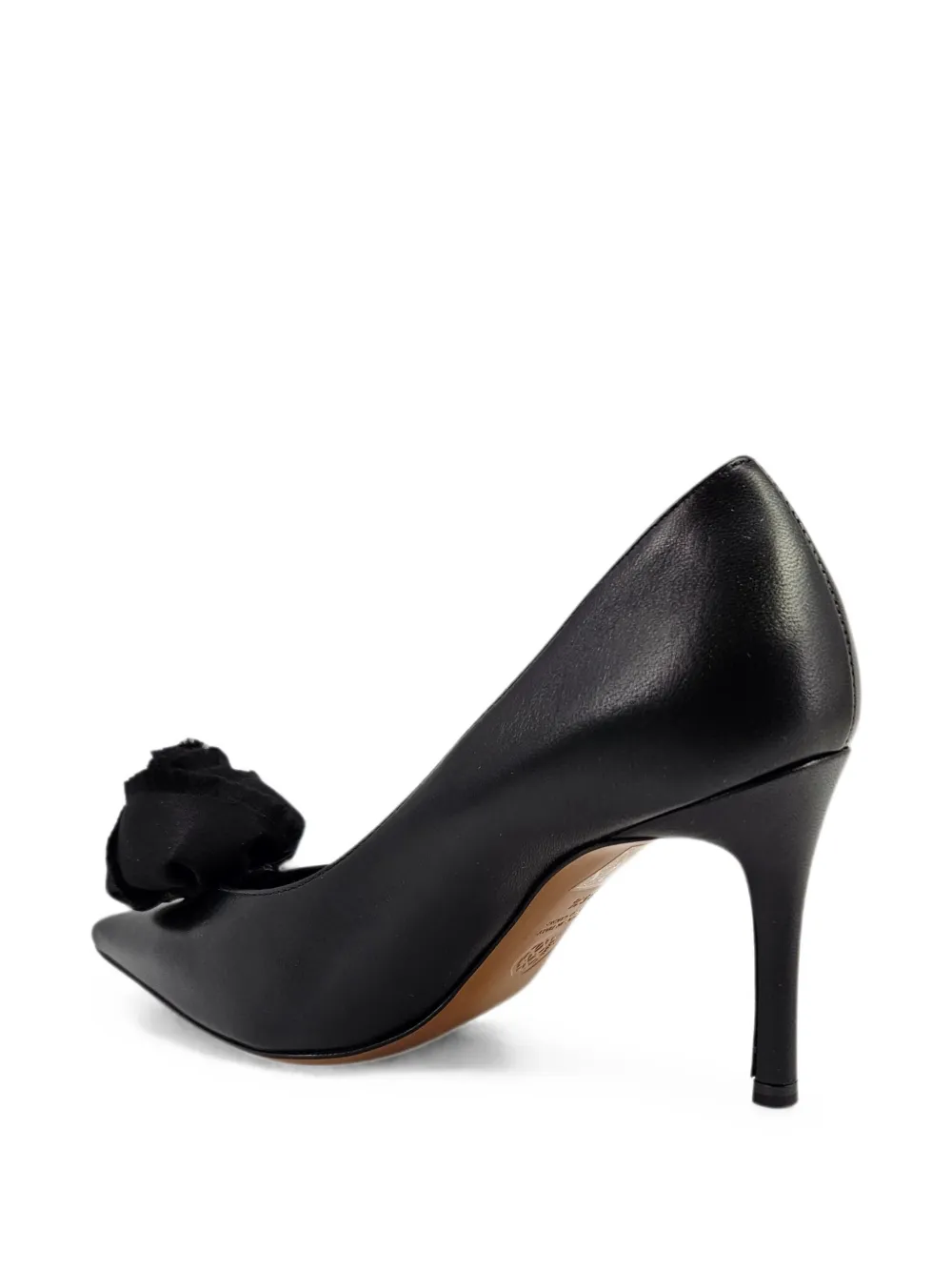 Madison.Maison Linia pumps met puntige neus en bloemen Zwart