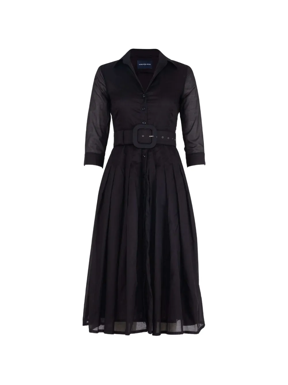Samantha Sung Audrey belted pleated midi dress