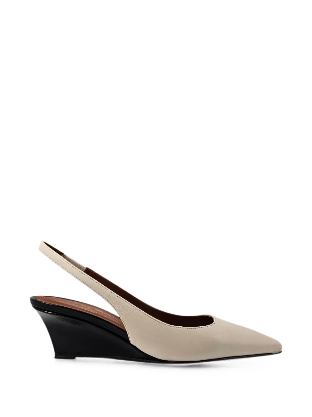 Madison.Maison Loux slingback wedge pumps Beige