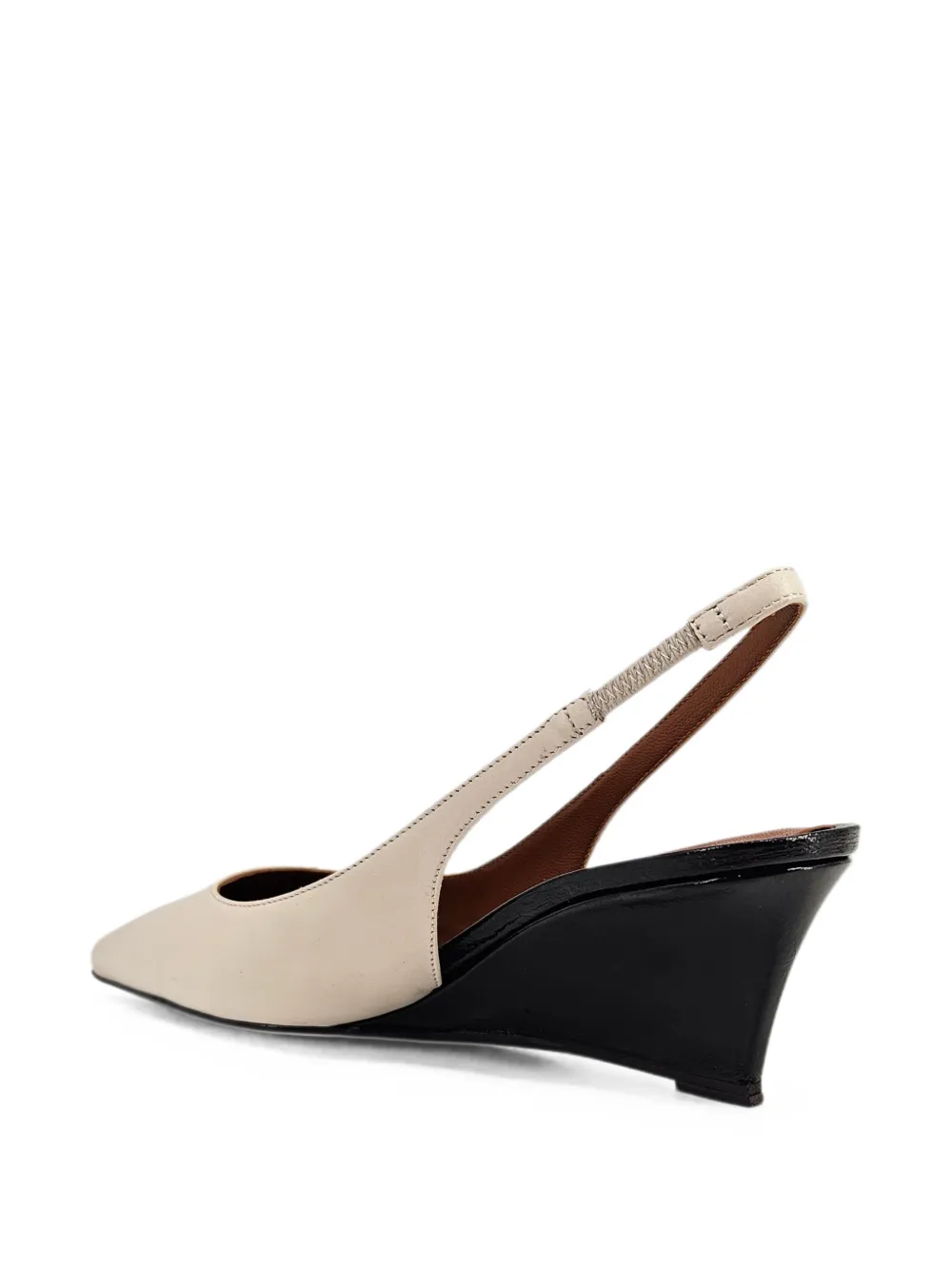 Madison.Maison Louis slingback pumps met sleehak Beige