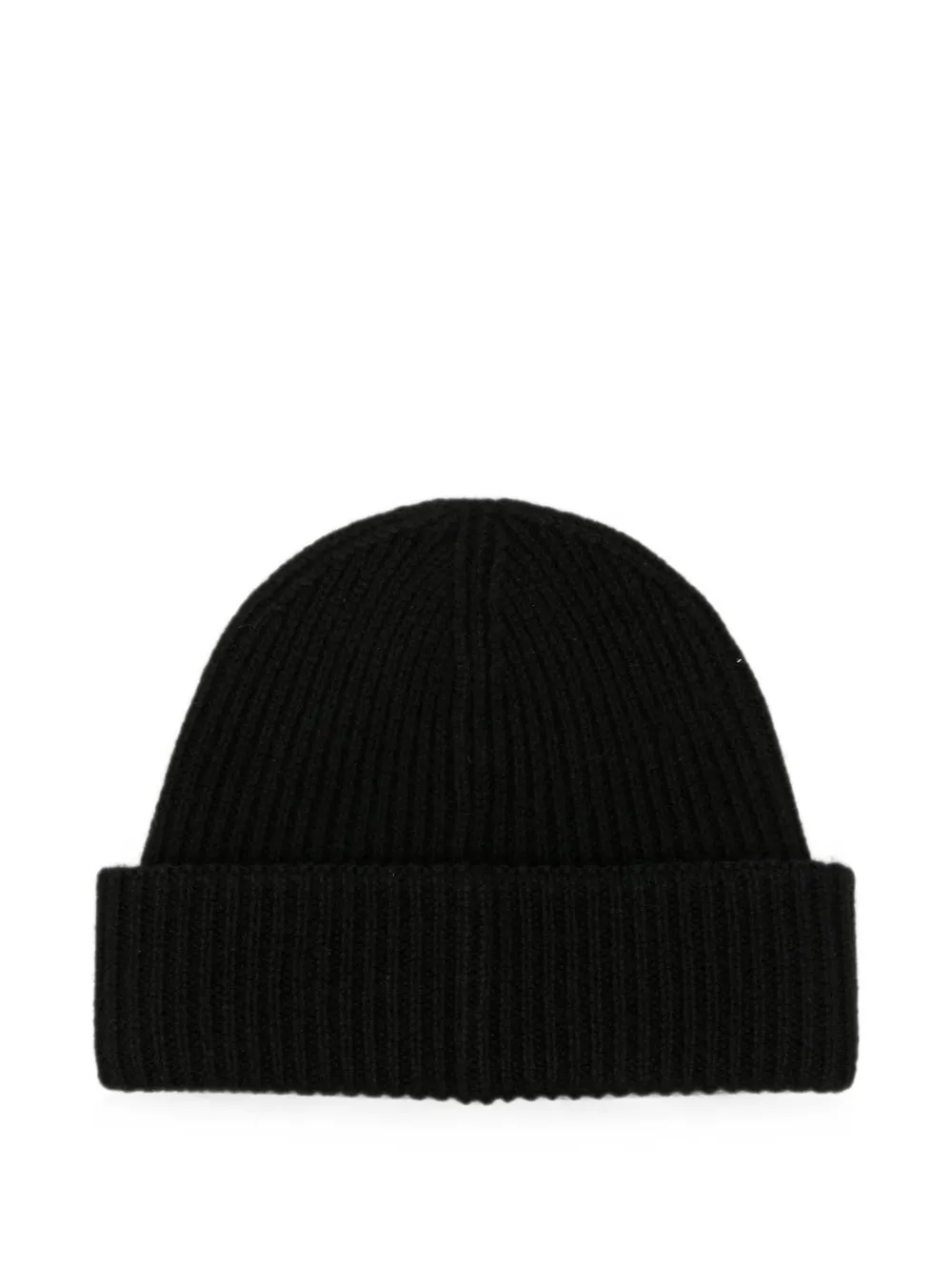 K Way Kids Ribgebreide muts met logo-patch Zwart