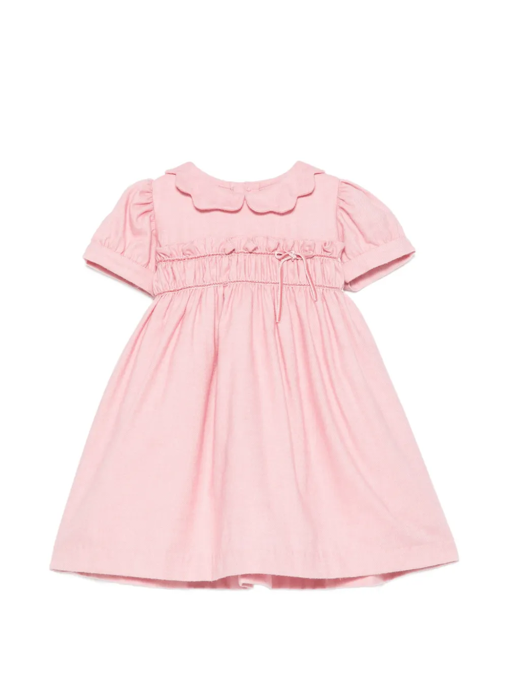 Mariella Ferrari robe volantée à col festonné - Rose