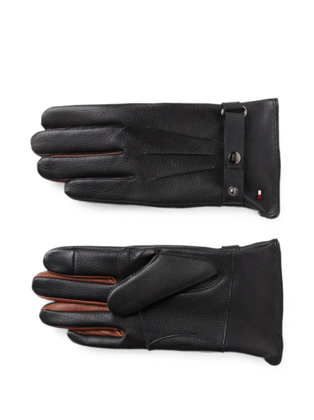 Tommy Hilfiger Handschoenen met klittenband en logoplakkaat Zwart