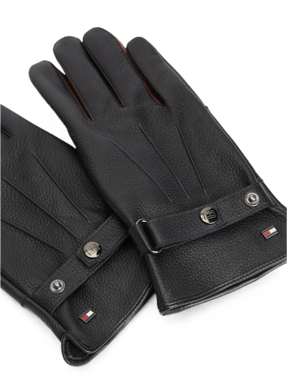 Tommy Hilfiger Handschoenen met klittenband en logoplakkaat Zwart