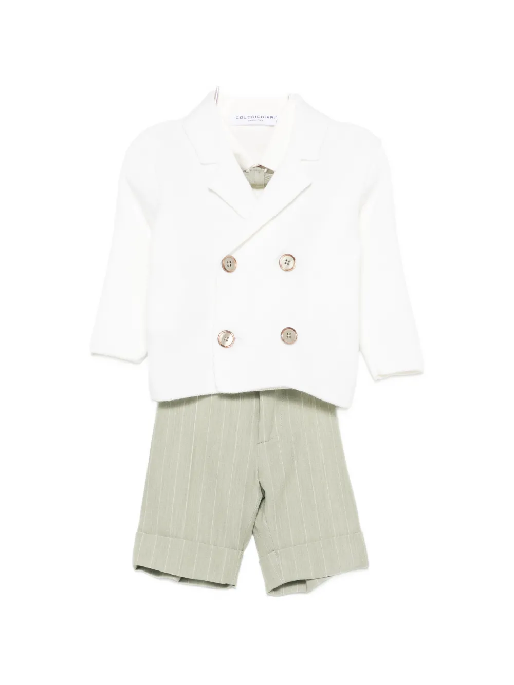 Colorichiari pinstriped four-piece set - Weiß