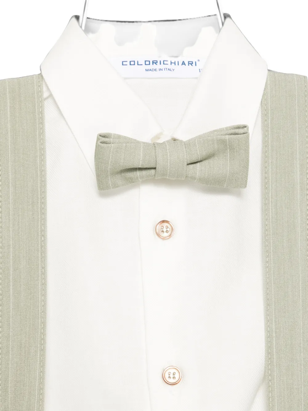 Colorichiari Vierdelig set met krijtstreep Wit