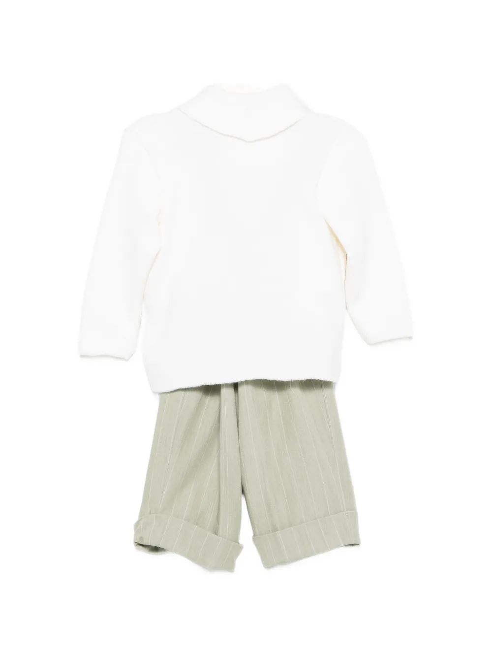 Colorichiari Vierdelig set met krijtstreep Wit