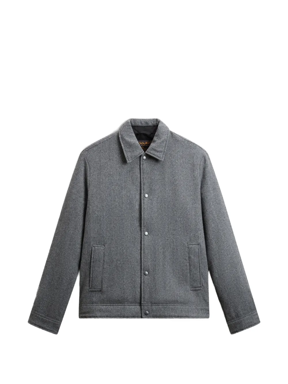 Woolrich herringbone shirt jacket Grijs