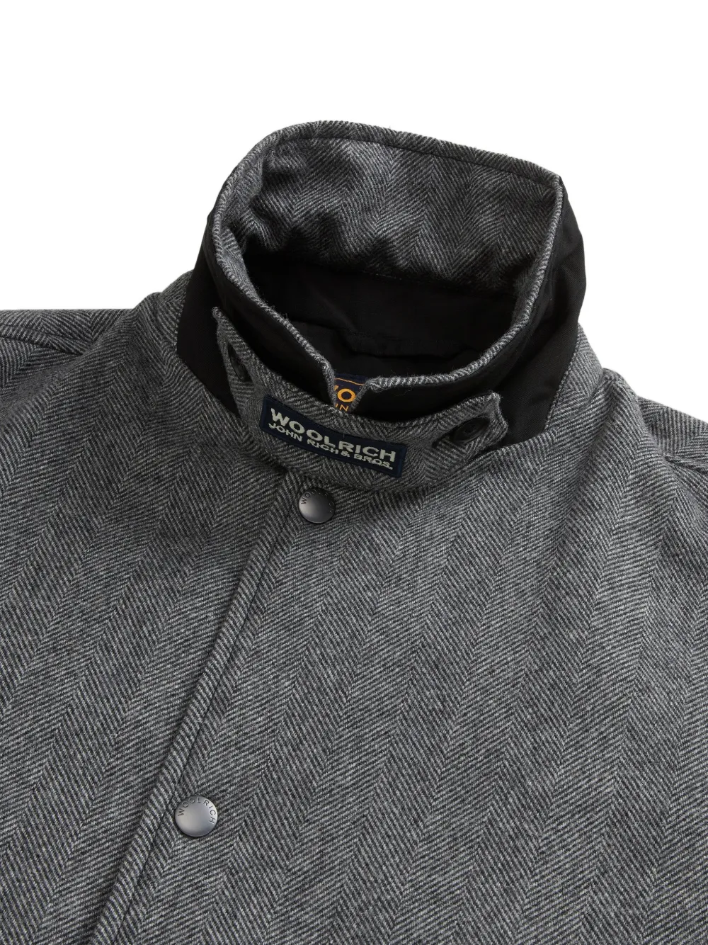 Woolrich herringbone shirt jacket Grijs