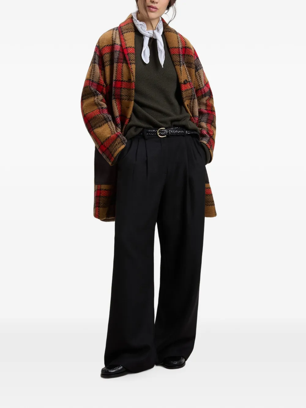 Woolrich Gentry Mantel mit Karomuster - Braun