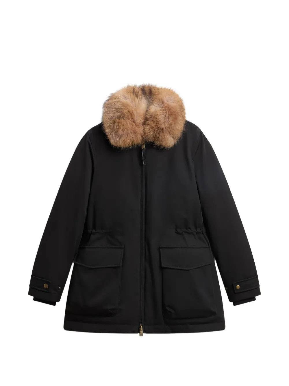 Woolrich Giacca con collo in pelliccia sintetica - Nero