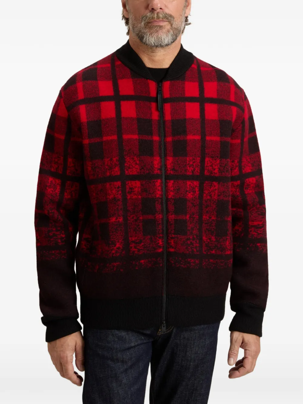 Woolrich Geruit bomberjack Rood