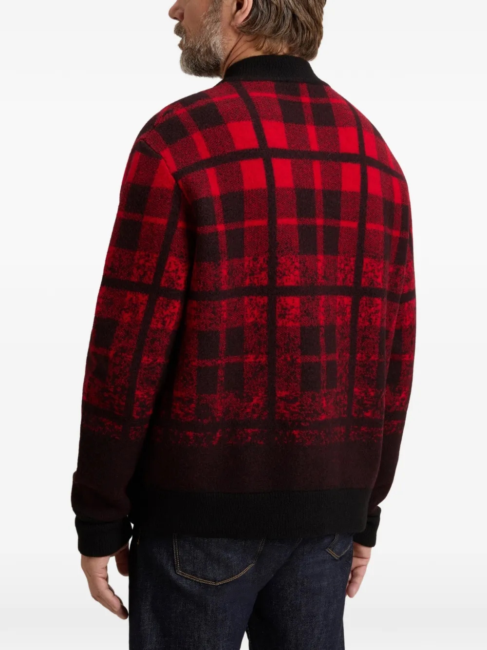 Woolrich Geruit bomberjack Rood