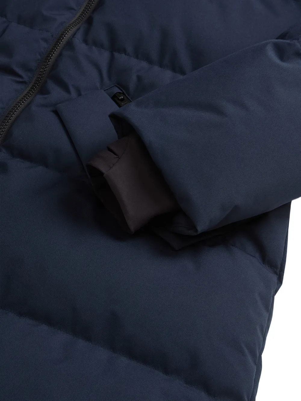 Woolrich quilted hooded coat Blauw