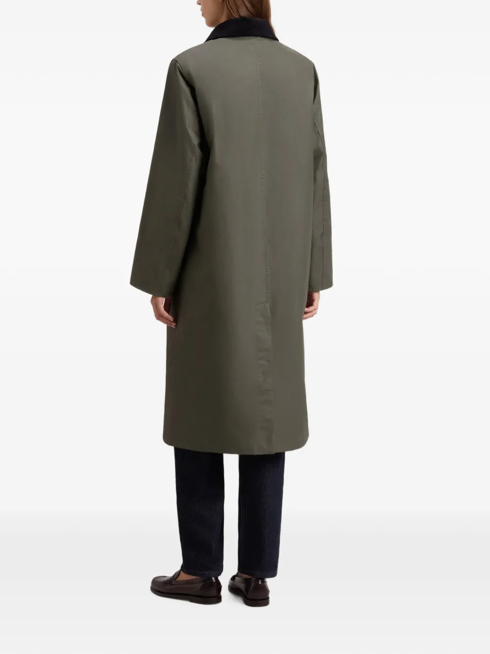 Woolrich Parka met contrasterende kraag Groen