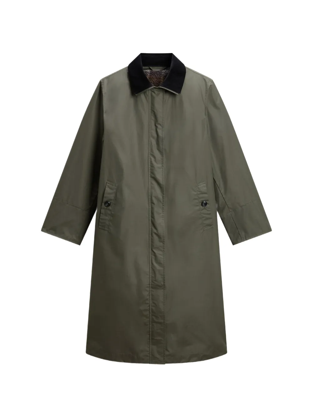 Woolrich Parka con colletto a contrasto - Verde