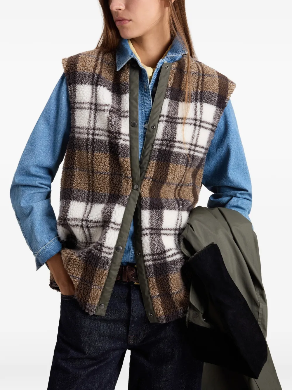Woolrich Parka met contrasterende kraag Groen