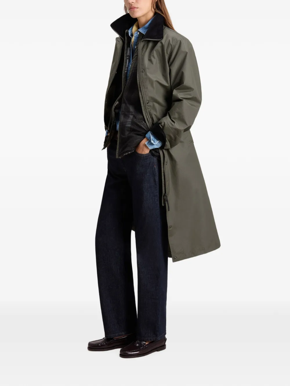 Woolrich Parka met contrasterende kraag Groen