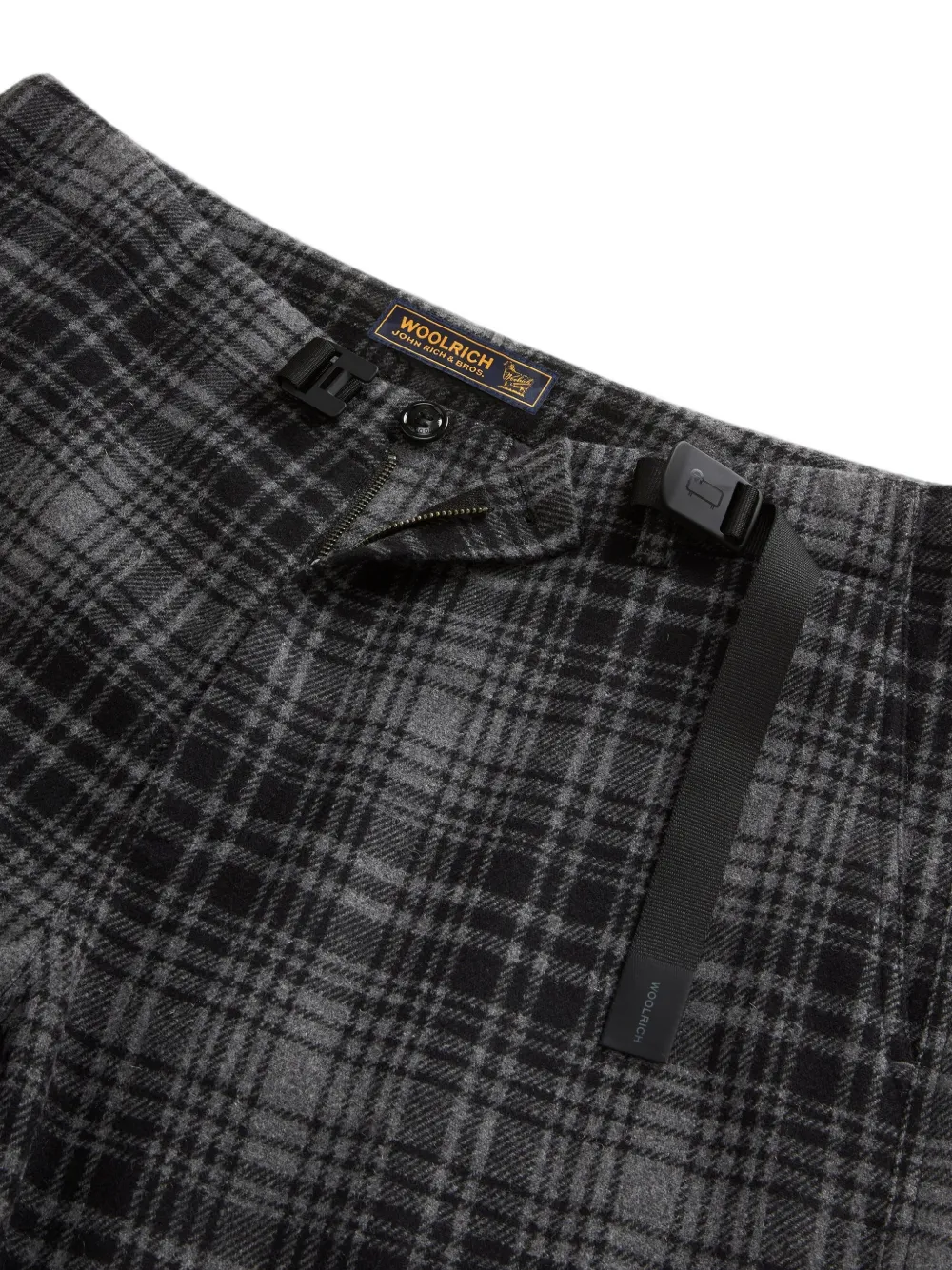 Woolrich Geruite broek met flanellen textuur Grijs