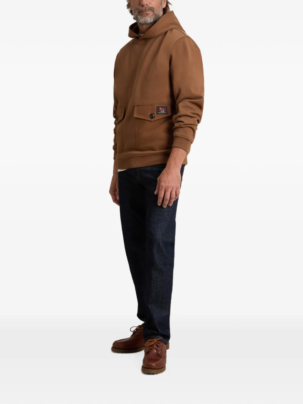 Woolrich Hoodie met zakdetail Bruin