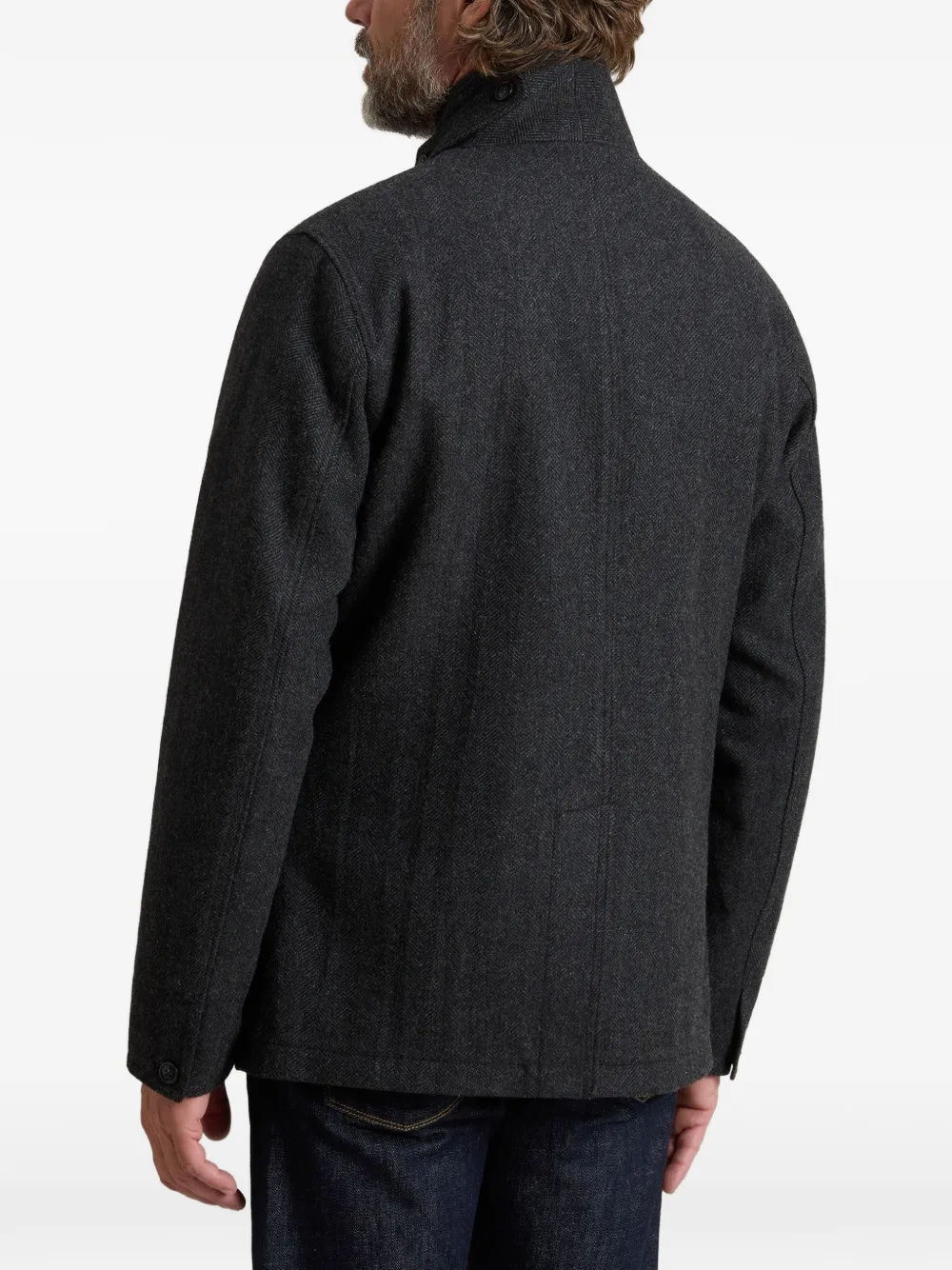 Woolrich Upland blazer met visgraat-patroon Grijs