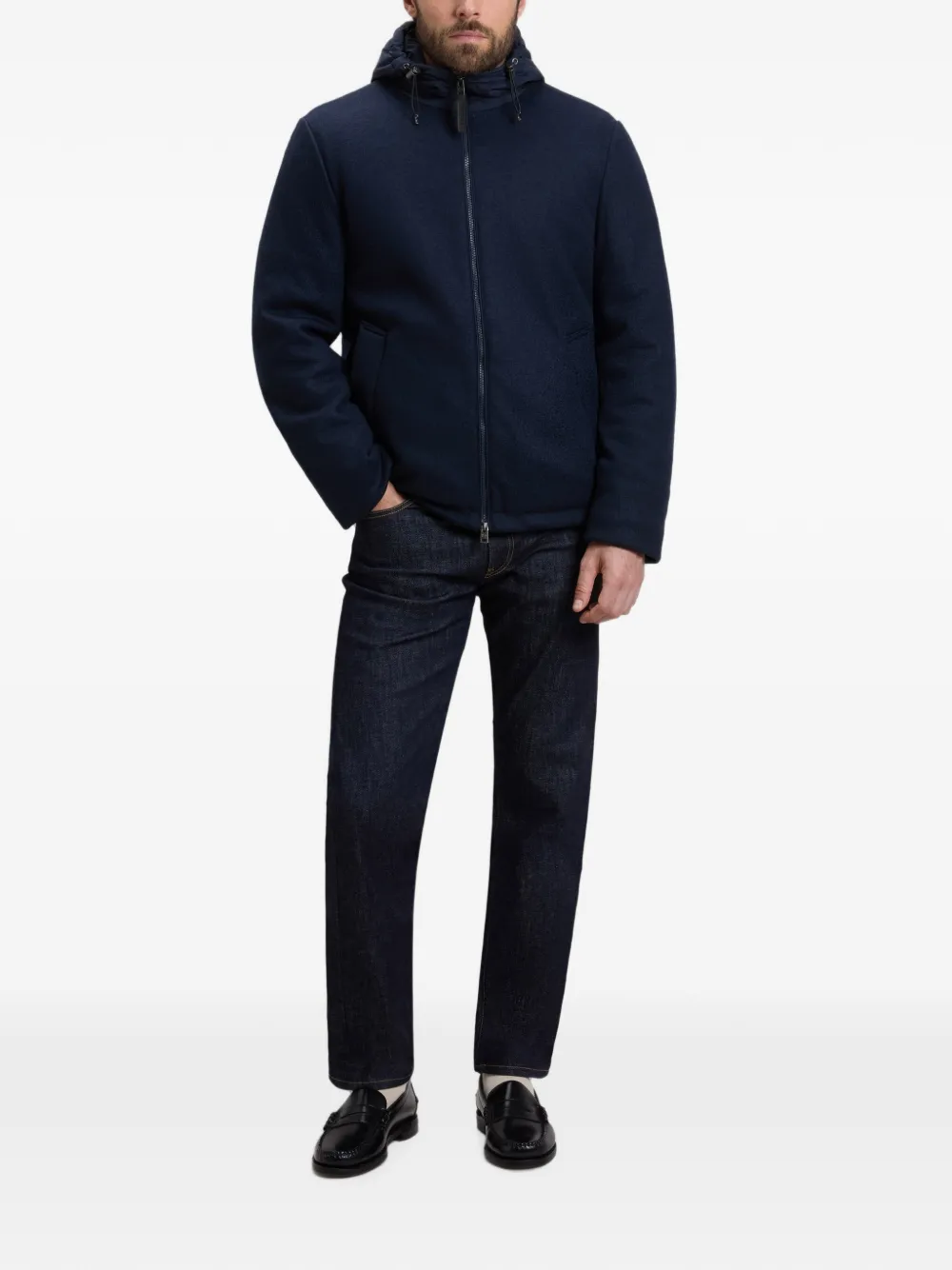 Woolrich Pacific jack met capuchon Blauw