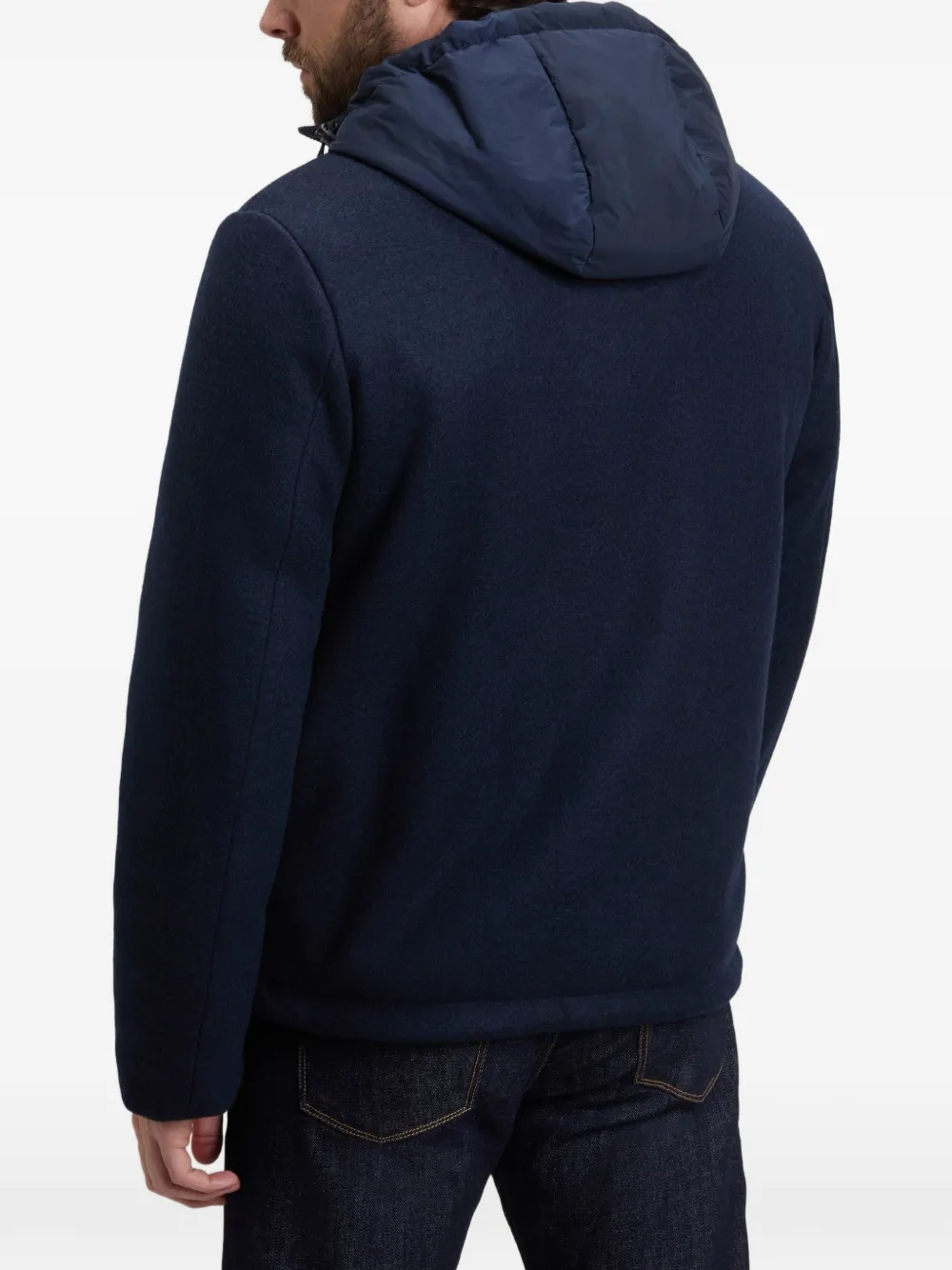 Woolrich Pacific jack met capuchon Blauw