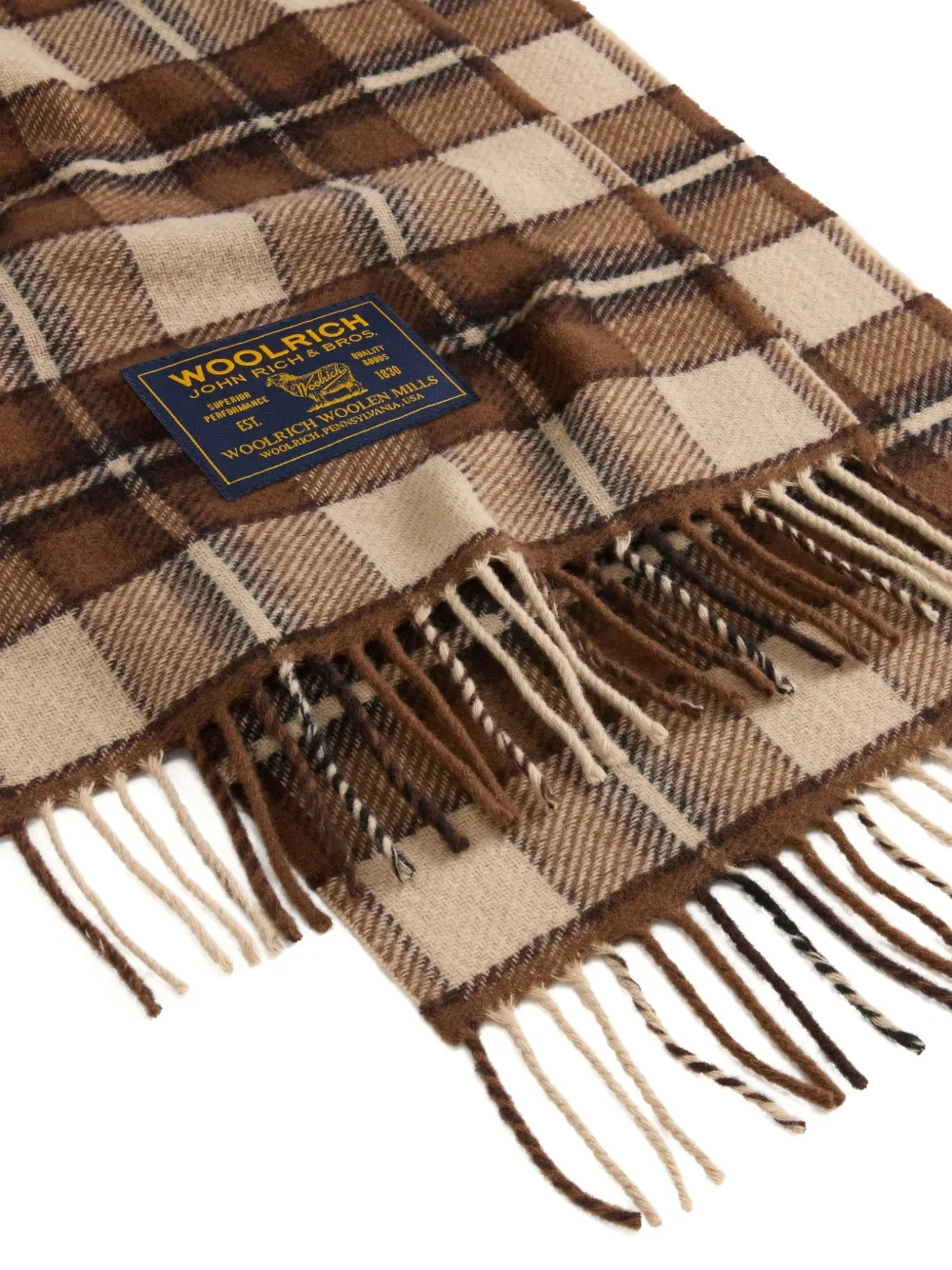 Woolrich Geruite sjaal Bruin