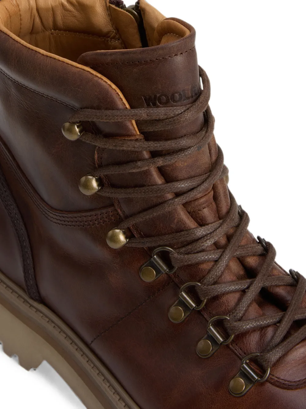 Woolrich Leren wandellaarzen Bruin