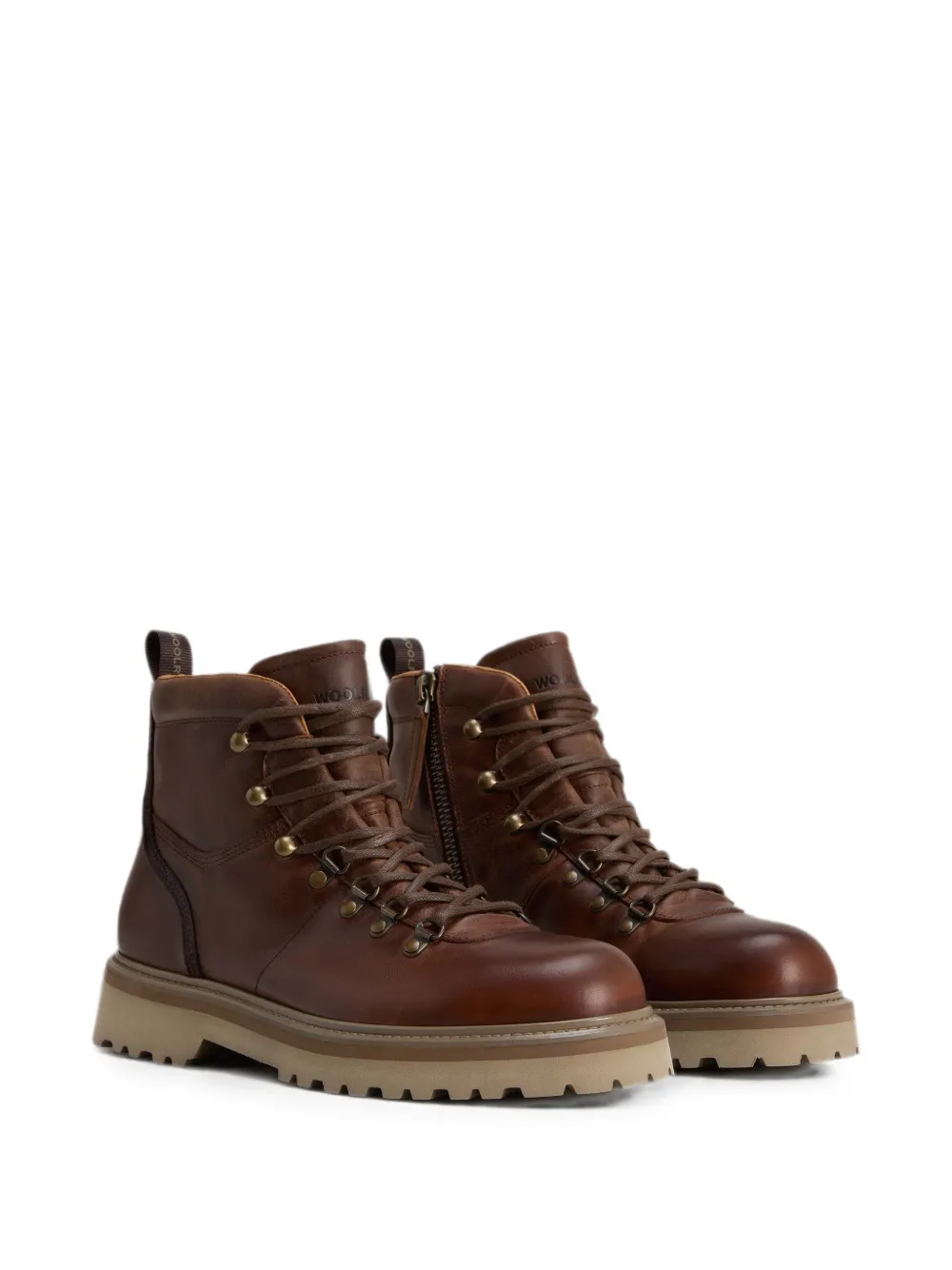 Woolrich Leren wandellaarzen Bruin