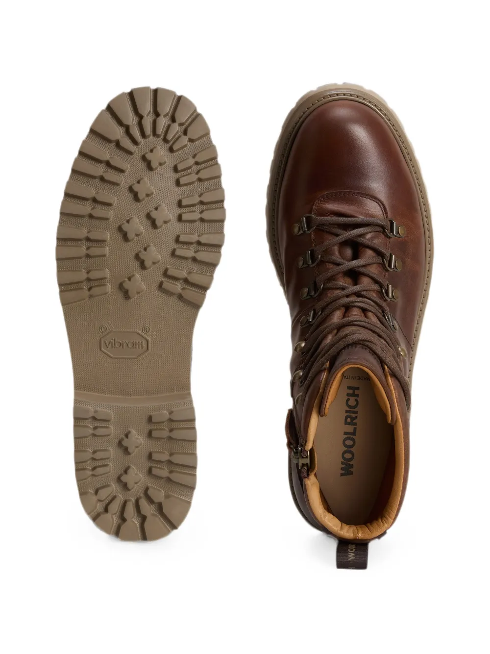 Woolrich Leren wandellaarzen Bruin