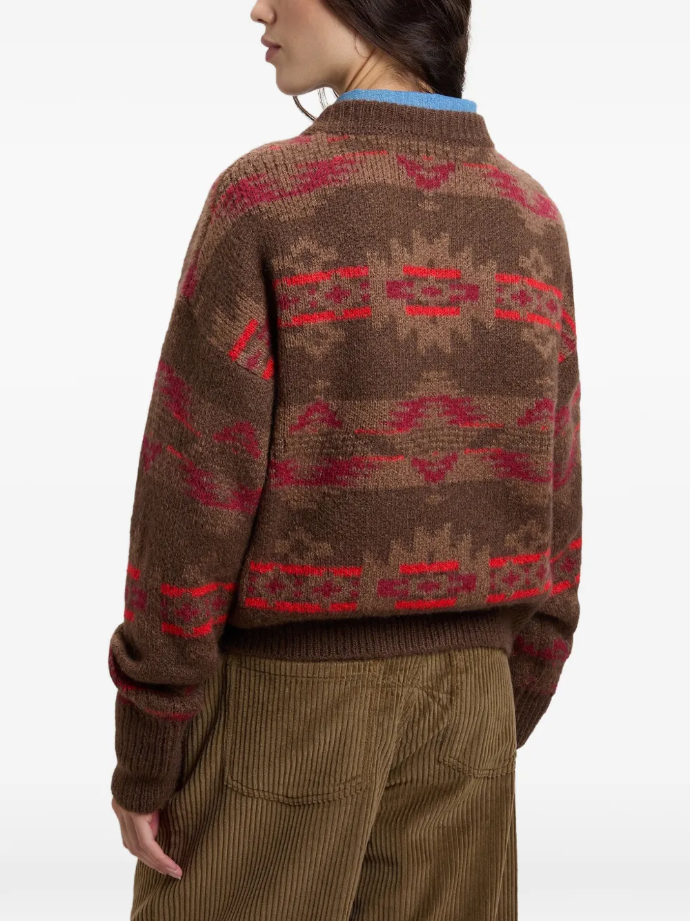 Woolrich Fair Isle trui met ronde hals Bruin