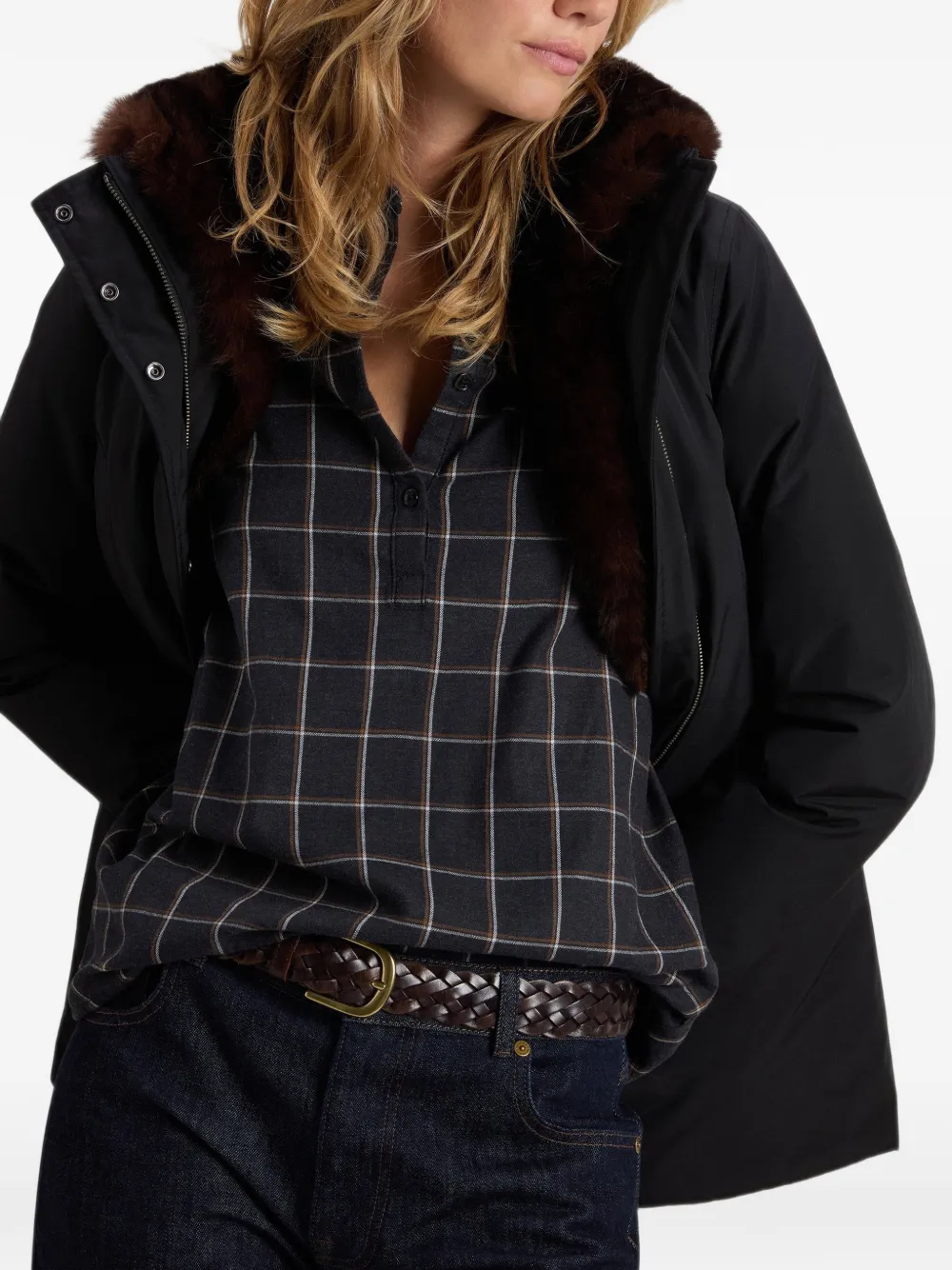 Woolrich Erie faux-fur trim parka Zwart