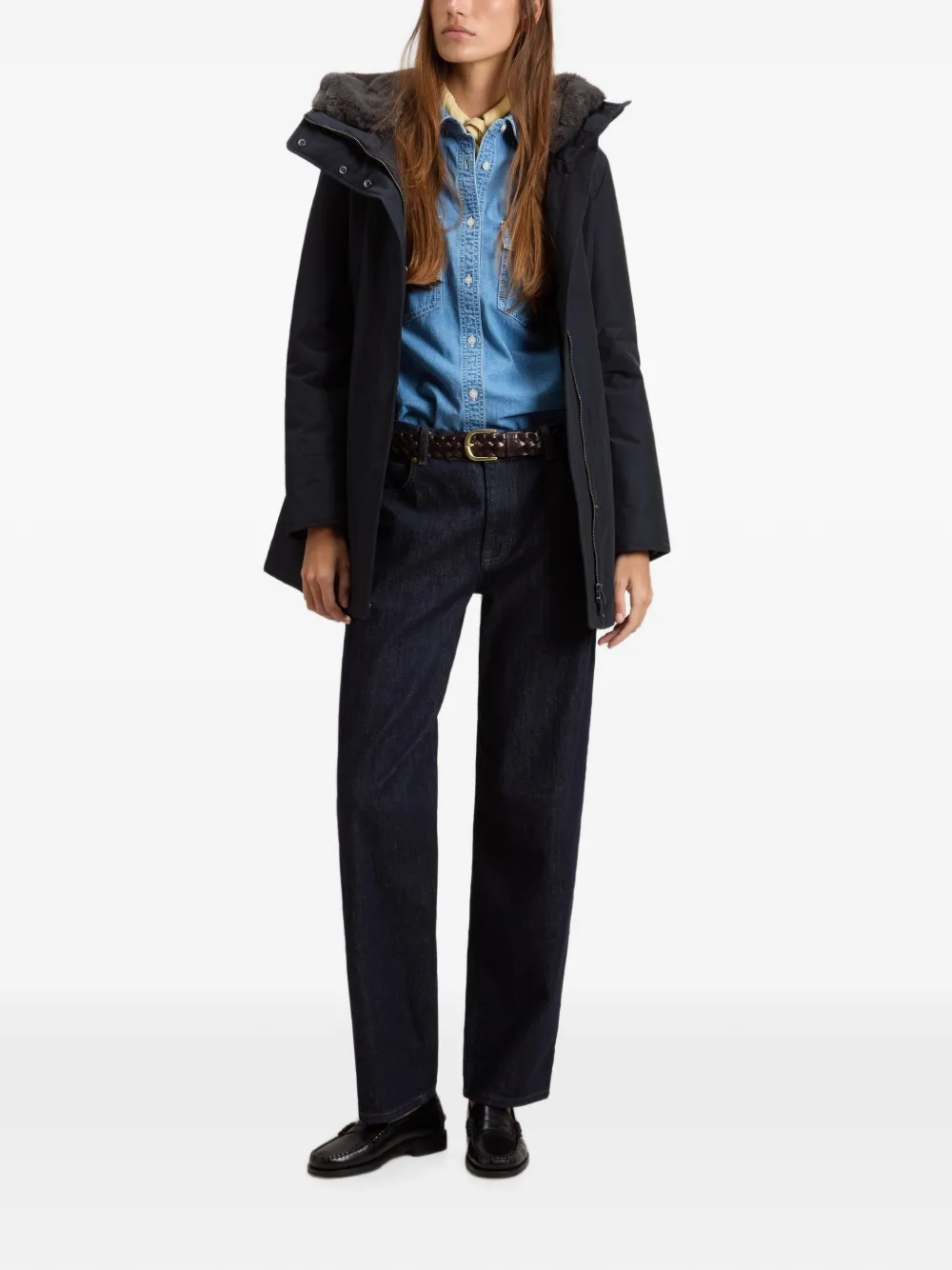 Woolrich Boulder parka met afwerking van imitatiebont Blauw