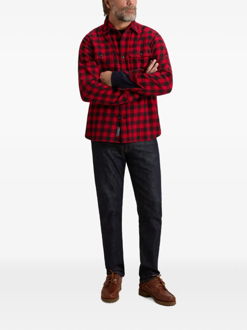Woolrich Geruit katoenen overhemd Rood