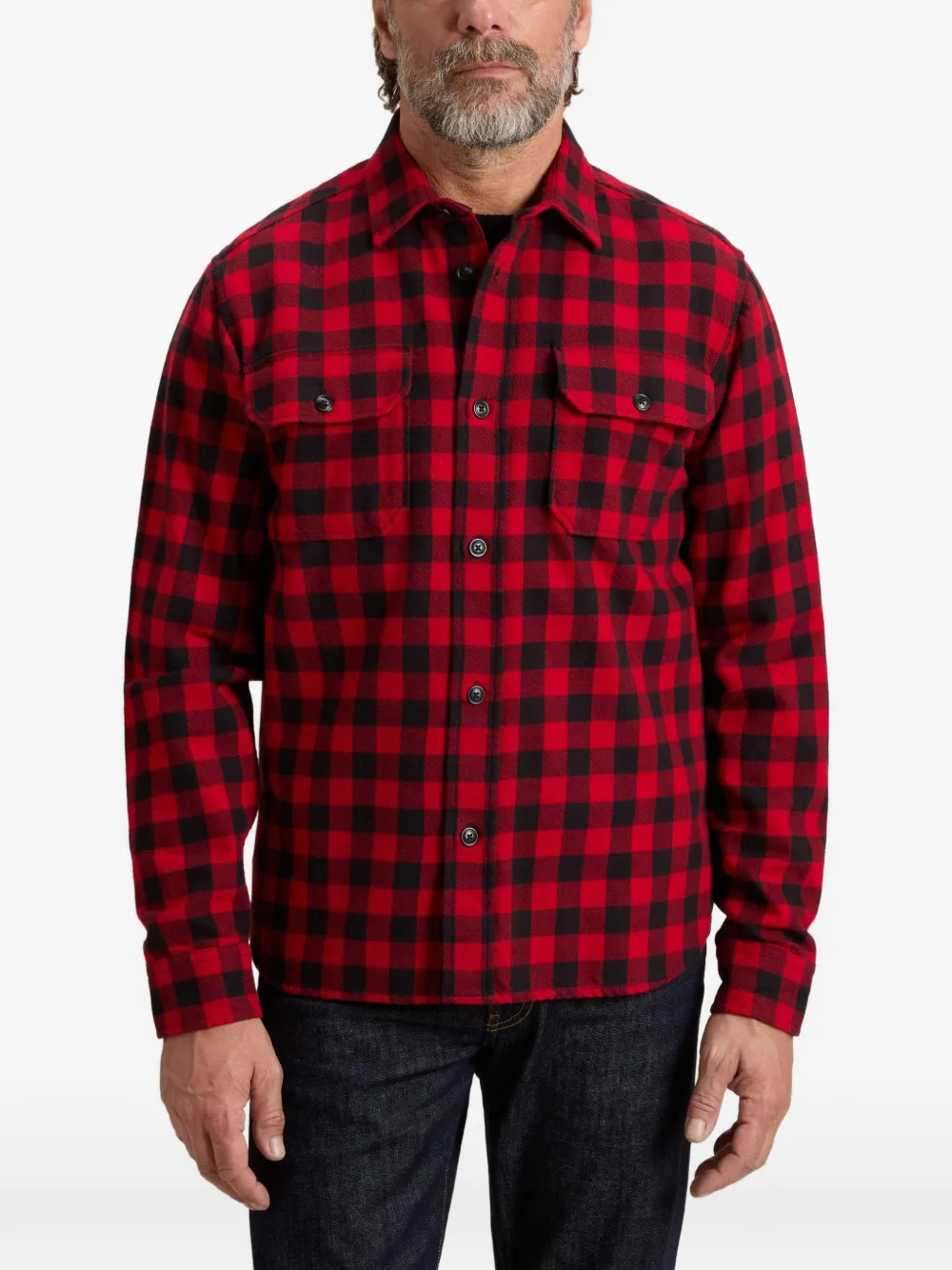 Woolrich Geruit katoenen overhemd Rood