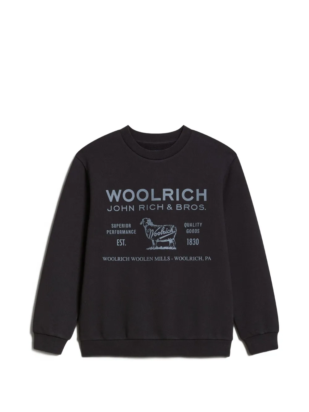 Woolrich Kids' Graphic-print Sweatshirt In Black