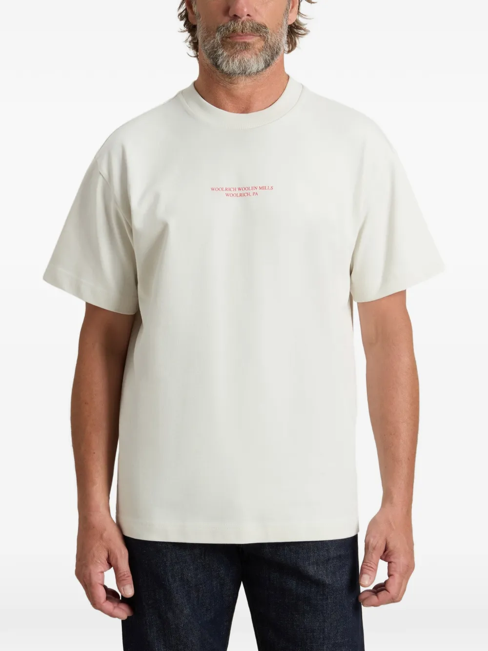 Woolrich T-shirt met grafische print Beige