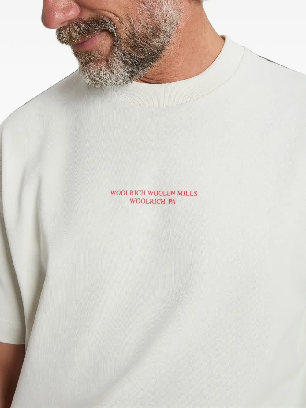 Woolrich T-shirt met grafische print Beige