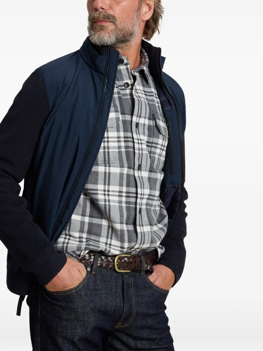 Woolrich Cloud Hybrid bomberjack Blauw