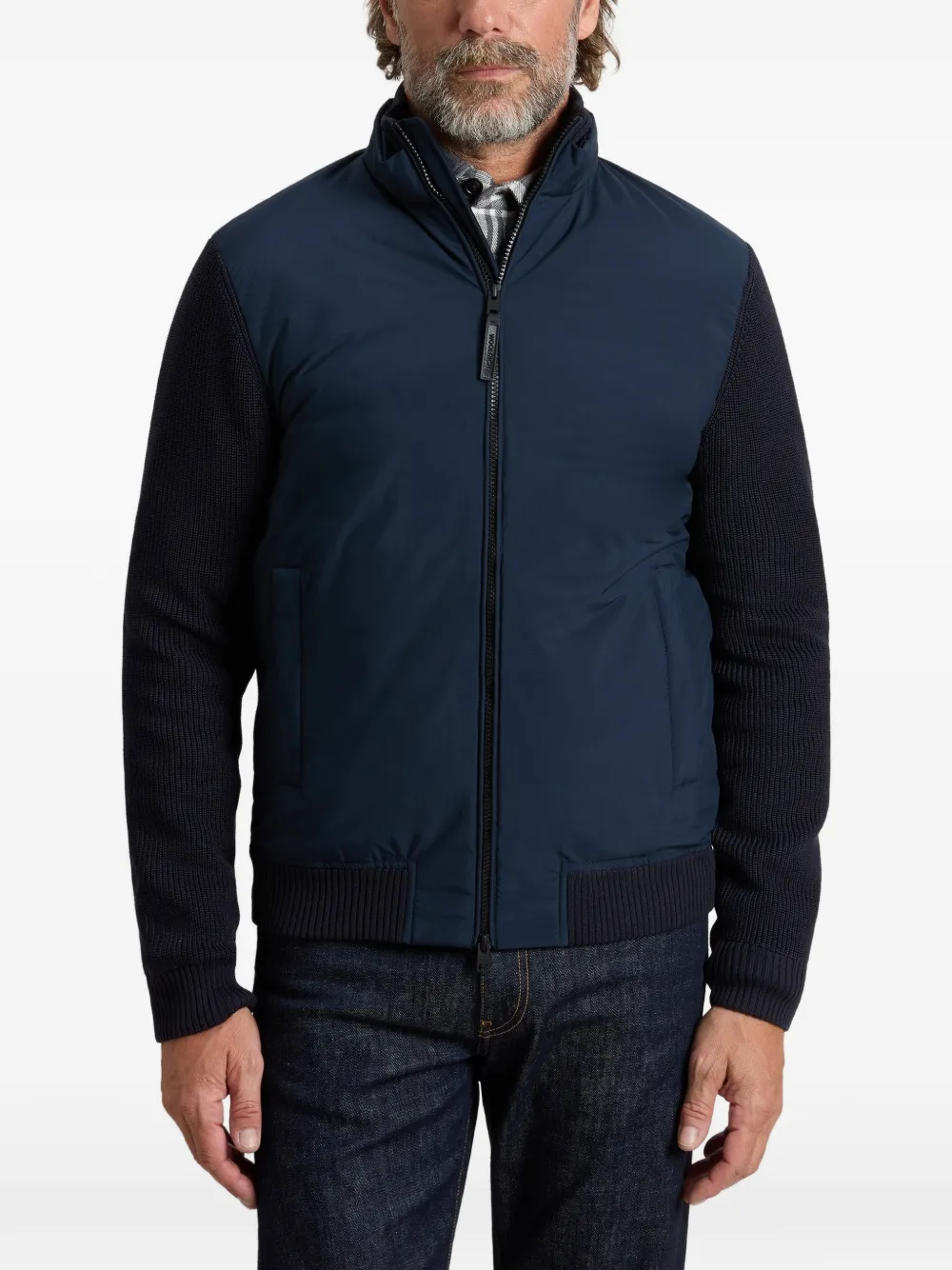 Woolrich Cloud Hybrid bomberjack Blauw