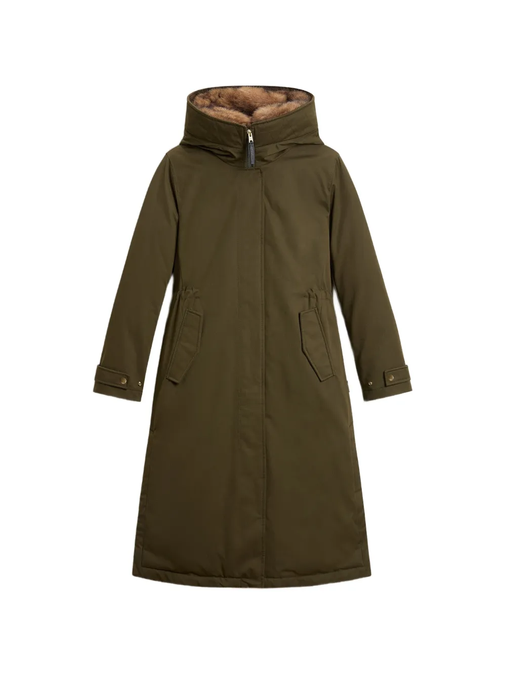 Woolrich Parka con cappuccio in pelliccia sintetica - Verde